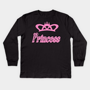 Crown Princess Kids Long Sleeve T-Shirt